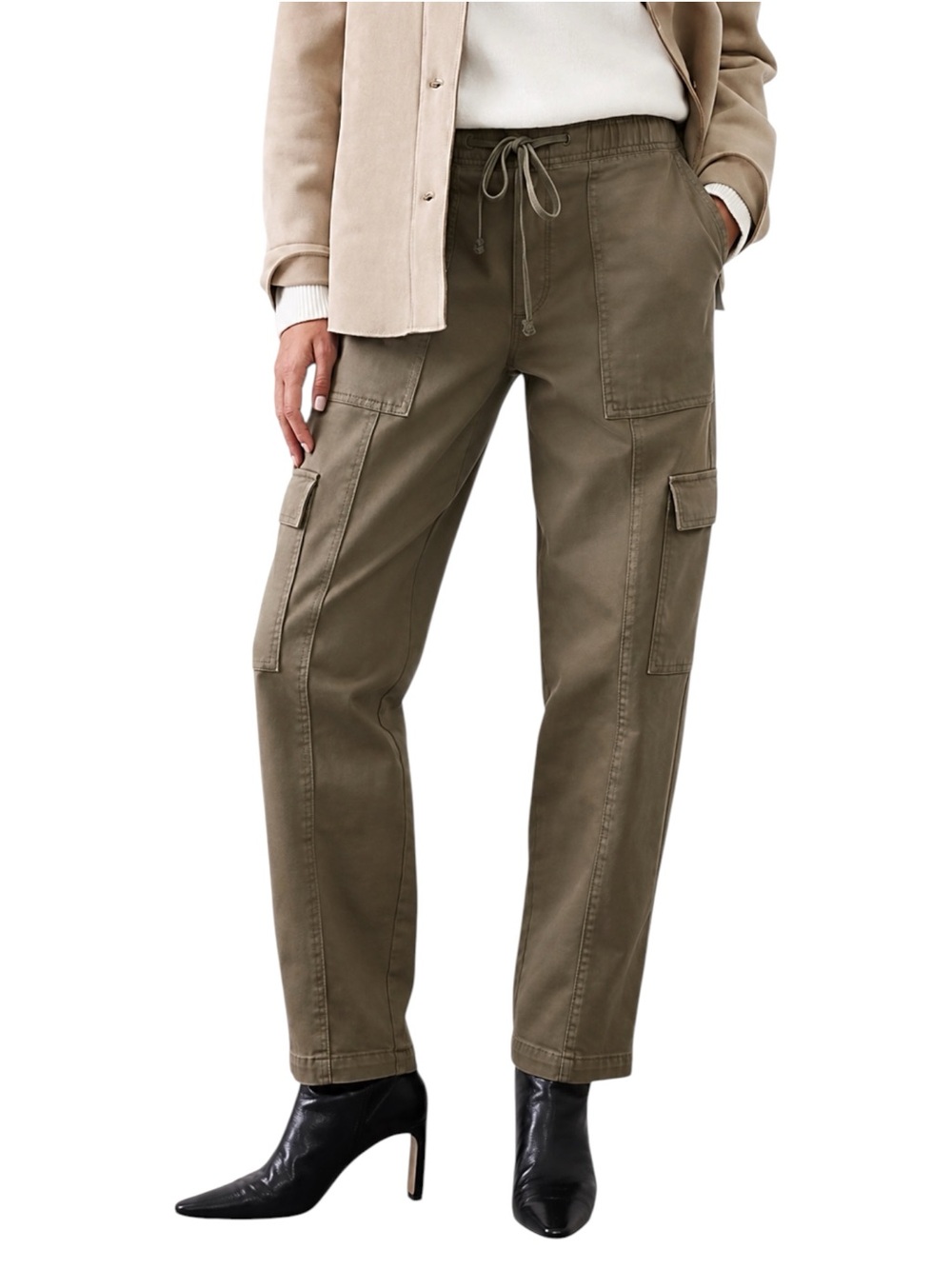 BANANA REPUBLIC Olive Tapered Mid Rise Jeans Tall Medium